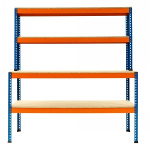 Superack Workbench With Upper Shelves